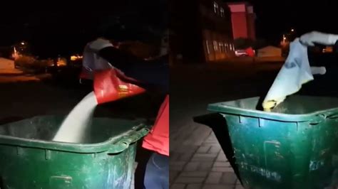 防疫人员将大米倒垃圾桶 官方通报